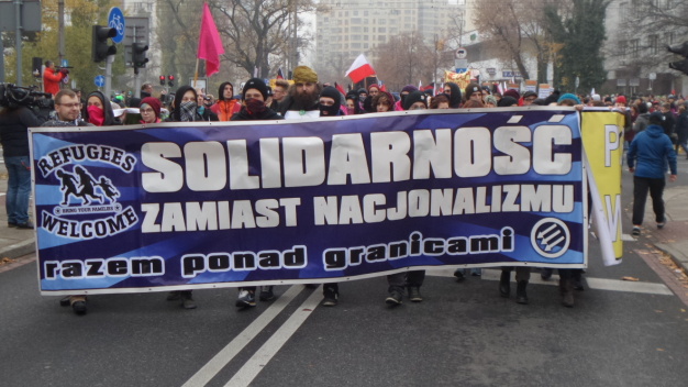 Przeszedł marsz antyfaszystów. "Solidarność zamiast nacjonalizmu"